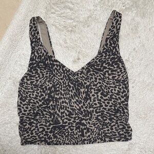 OFFLINE by Aerie Real Me Low Key Longline Sports Bra in Leopard